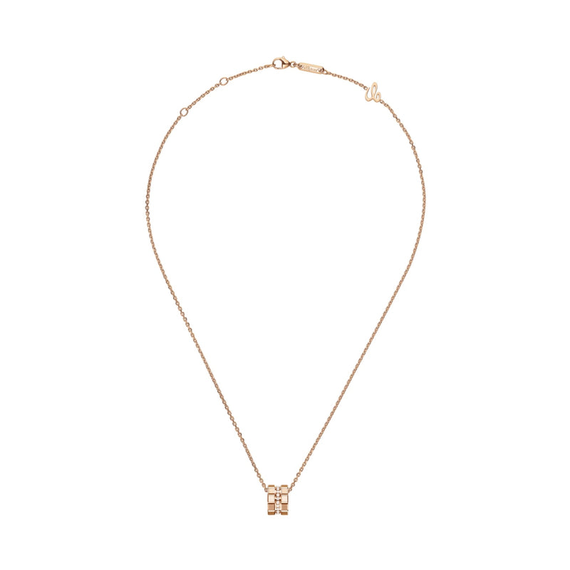 Chopard Jewelry - Ice Cube Ethical Rose Gold Diamonds Pendant Necklace | Manfredi Jewels