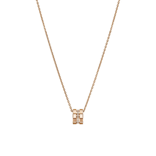 Chopard Jewelry - Ice Cube Ethical Rose Gold Diamonds Pendant Necklace | Manfredi Jewels