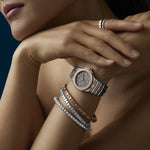 Chopard Jewelry - Ice Cube Ethical Rose Gold Half - Set Diamonds Bangle | Manfredi Jewels