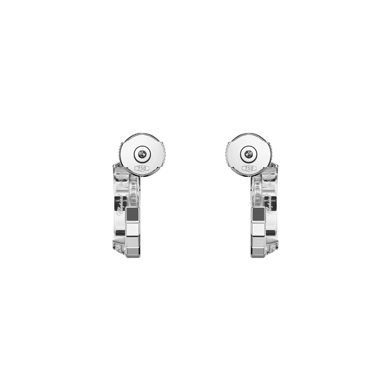 Chopard Jewelry - Ice Cube Ethical White Gold Hoop Earrings | Manfredi Jewels