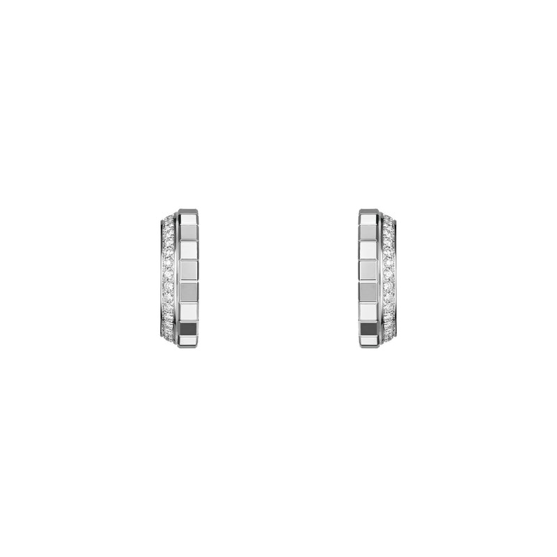 Chopard Jewelry - Ice Cube Ethical White Gold Hoop Earrings | Manfredi Jewels