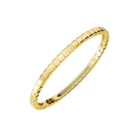 Ice Cube Ethical Yellow Gold Bangle Bracelet