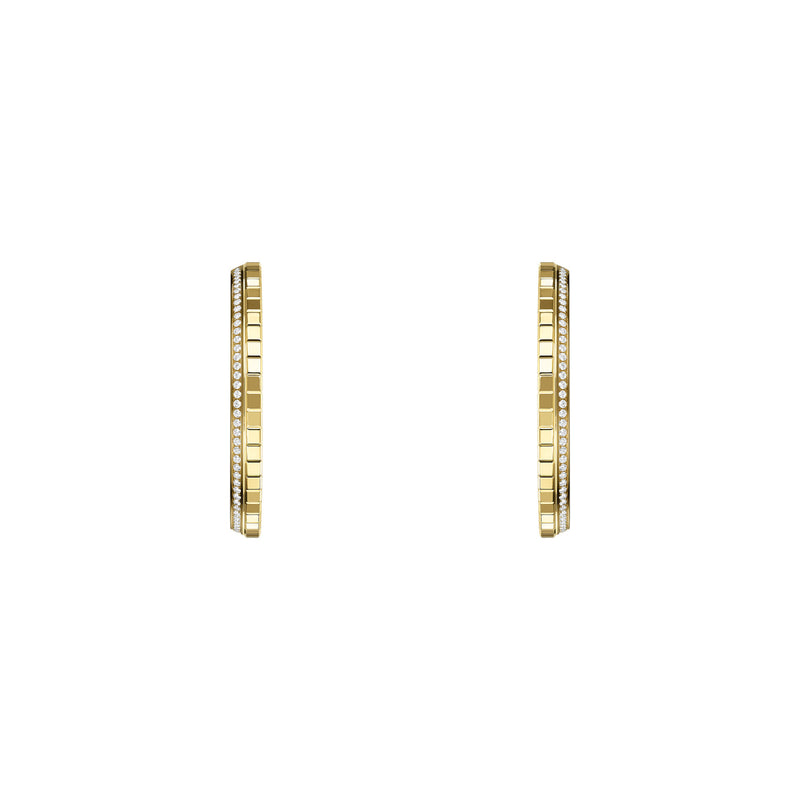 Chopard Jewelry - Ice Cube Ethical Yellow Gold Hoop Earrings | Manfredi Jewels