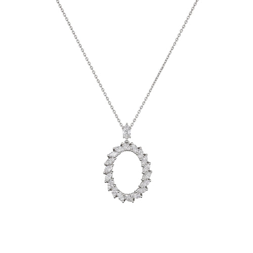 Chopard Jewelry - L’Heure Du Diamant Ethical White Gold Marquise Diamonds Pendant Necklace | Manfredi Jewels