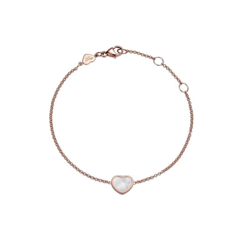 Children's Bright Pink Smallest Oval Pearl & Silver Heart Bracelet