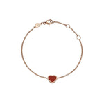 Chopard Jewelry - My Happy Hearts Ethical Rose Gold Carnelian Bracelet | Manfredi Jewels
