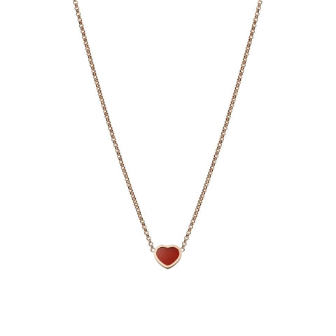 My Happy Hearts Ethical Rose Gold Carnelian Necklace