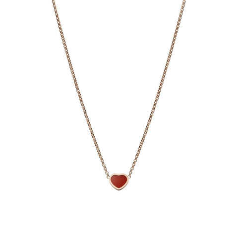 My Happy Hearts Ethical Rose Gold Carnelian Necklace