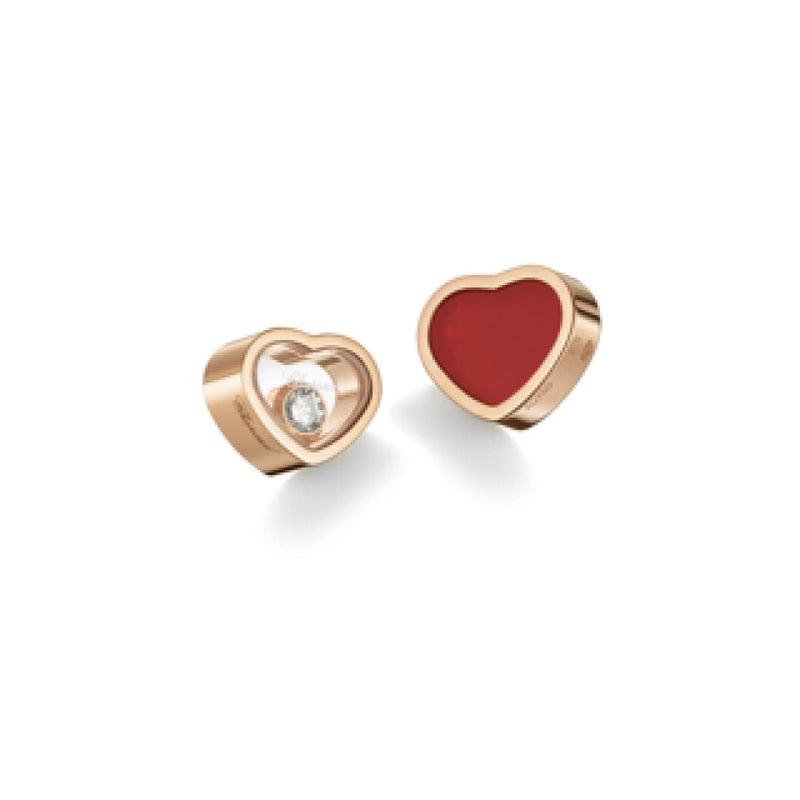 Chopard Jewelry - My Happy Hearts Ethical Rose Gold Carnelian Single Earring | Manfredi Jewels