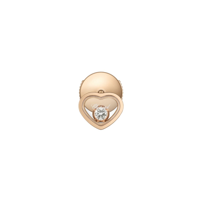 Chopard Jewelry - My Happy Hearts Ethical Rose Gold Diamond Single Earring | Manfredi Jewels