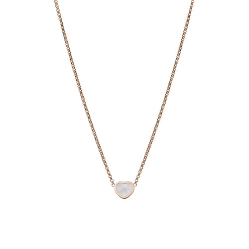 Chopard Jewelry - My Happy Hearts Ethical Rose Gold Mother Of Pearl Necklace | Manfredi Jewels