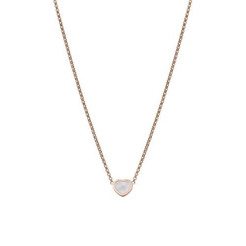 Chopard Jewelry - My Happy Hearts Ethical Rose Gold Mother Of Pearl Necklace | Manfredi Jewels