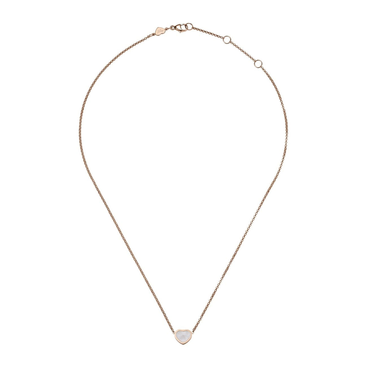 Chopard Jewelry - My Happy Hearts Ethical Rose Gold Mother Of Pearl Necklace | Manfredi Jewels