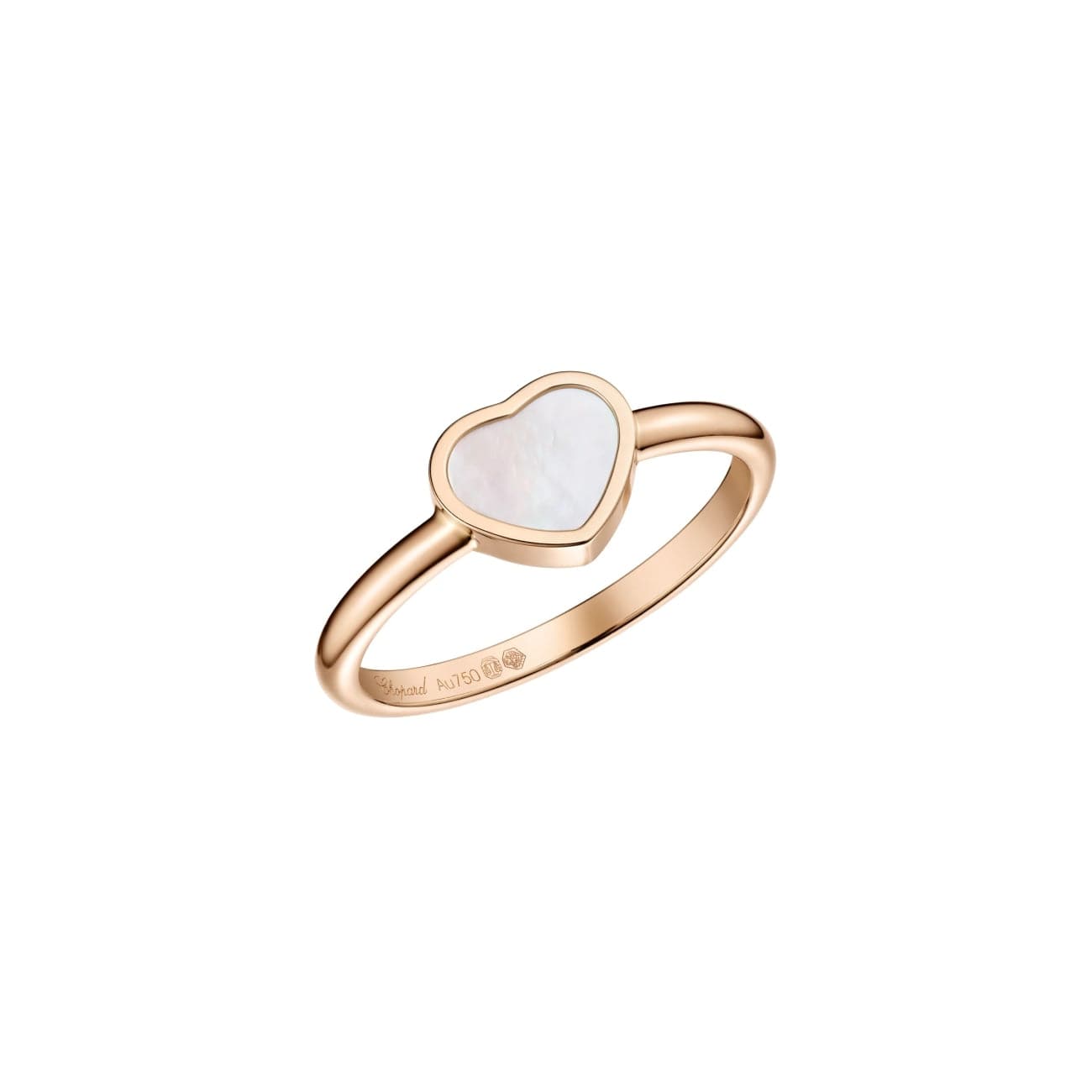 Chopard My Happy Hearts Ethical Rose Gold Mother Of Pearl Ring Jewelry Manfredi Jewels