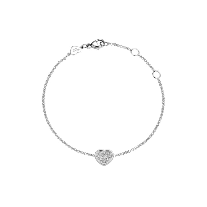 Chopard Jewelry - My Happy Hearts Ethical White Gold Diamond Pavé Bracelet | Manfredi Jewels