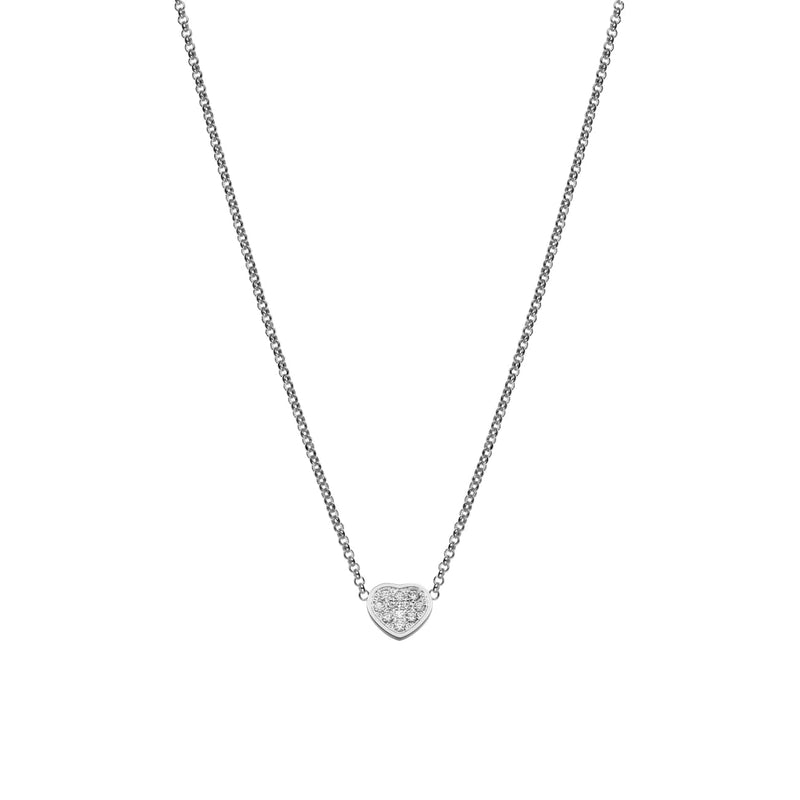 Chopard Jewelry - My Happy Hearts Ethical White Gold Diamond Pavé Necklace | Manfredi Jewels