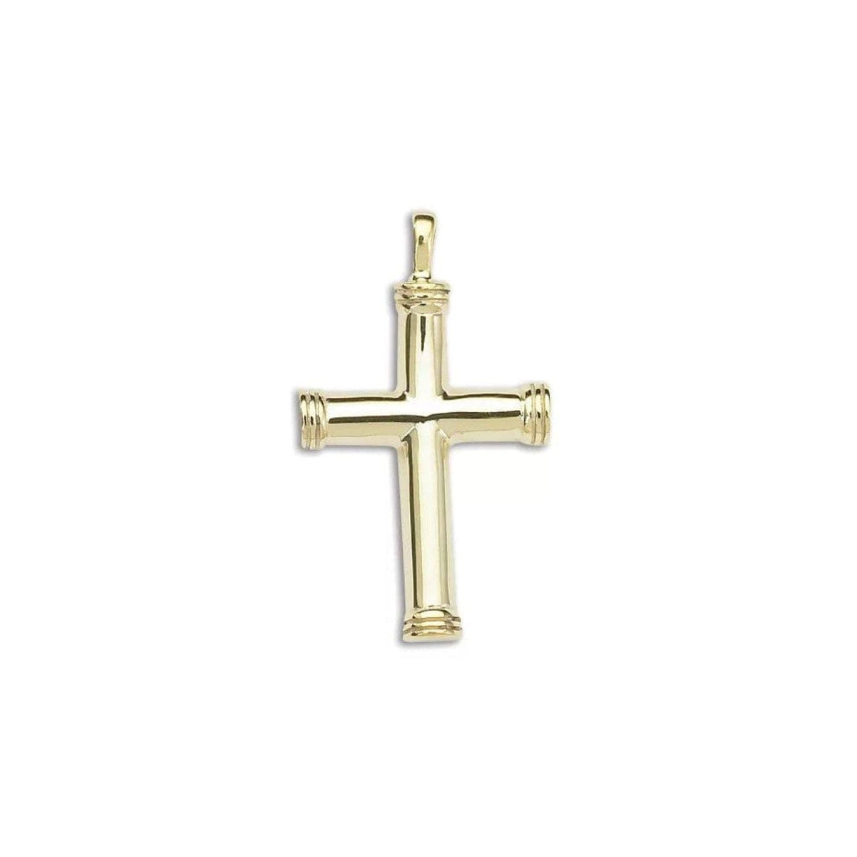 D’Amico manufacturing co,inc. Jewelry - SOLID 14K-Y LG. END CAP CROSS PENDANT | Manfredi Jewels