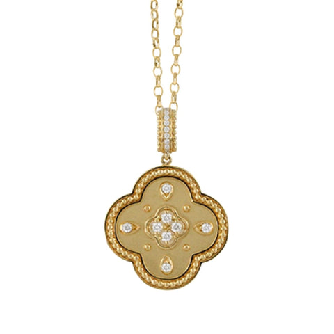 Byzantine 18K Yellow Gold Diamond Pendant