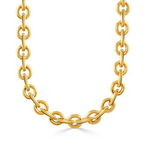Doves Jewelry - Circolo 18K Yellow Gold Big Link Chain Necklace | Manfredi Jewels