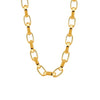 Doves Jewelry - Fancy 18K Yellow Gold Box Big Link Chain Necklace | Manfredi Jewels