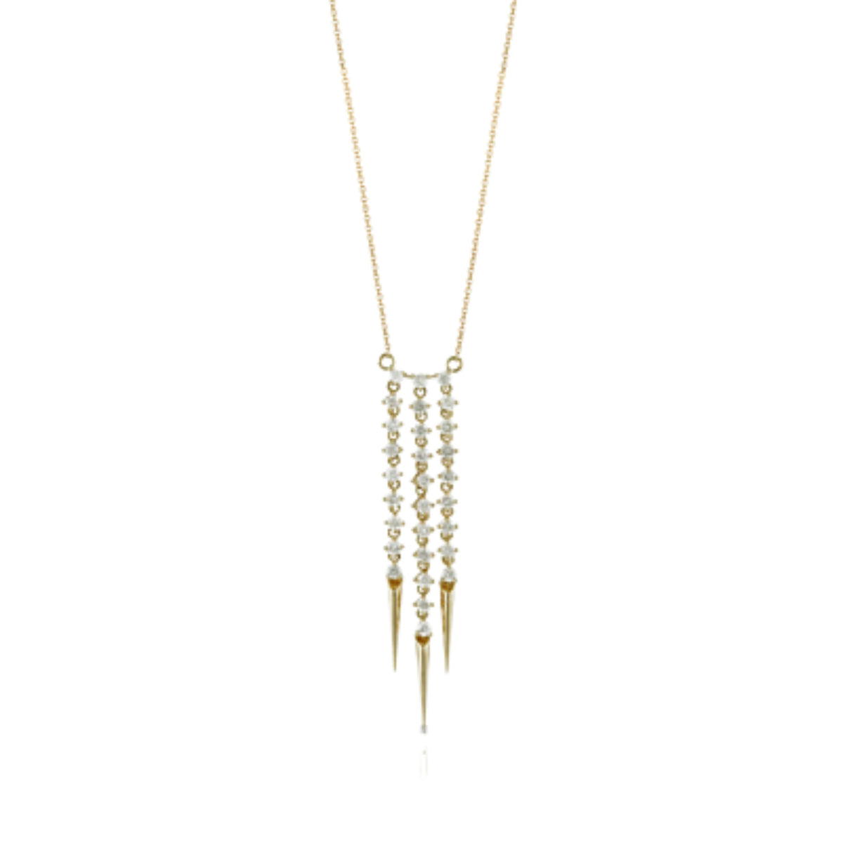Doves Jewelry - Fashion 18K Yellow Gold Diamond Multi Drop Necklace | Manfredi Jewels