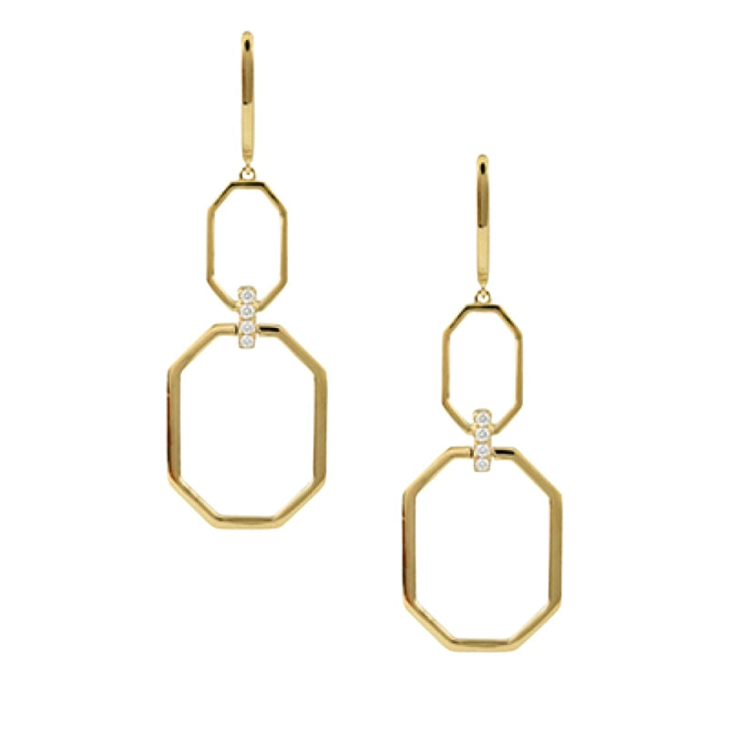 Doves Jewelry - Fibonacci 18K Yellow Gold Diamond Earring | Manfredi Jewels