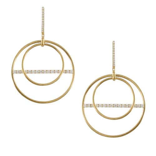 Doves Jewelry - Fibonacci 18K Yellow Gold Diamond Earring | Manfredi Jewels