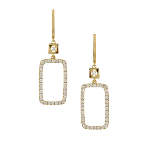 Fibonacci 18K Yellow Gold Diamond Earrings