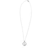 Estate Jewelry - 14K White Gold Diamond Circle Pendant | Manfredi Jewels