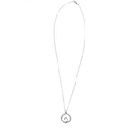 Estate Jewelry - 14K White Gold Diamond Circle Pendant | Manfredi Jewels