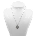 Estate Jewelry - 14K White Gold Diamond Circle Pendant | Manfredi Jewels