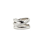 Estate Jewelry - 14K White Gold Pavè Diamond Ring | Manfredi Jewels