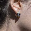 Estate Jewelry - 14K Yellow and White Gold Tanzanite & Pavè Diamond Earrings | Manfredi Jewels