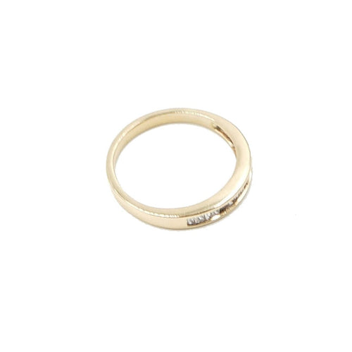 Estate Jewelry - 14K Yellow Gold Channel Diamond Ring | Manfredi Jewels