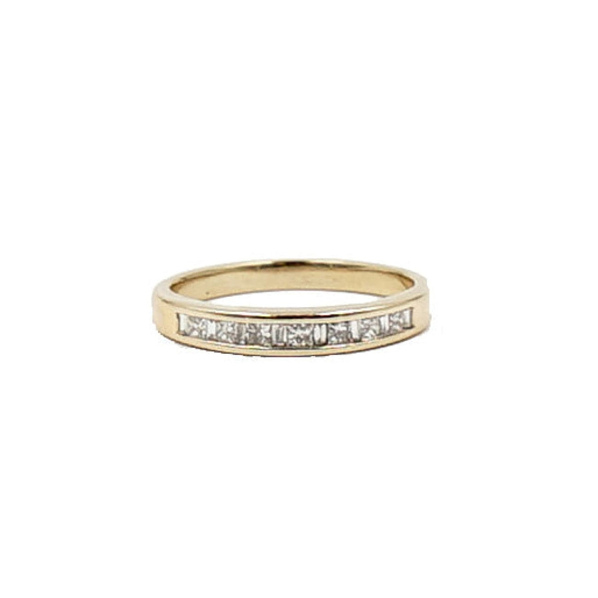 Estate Jewelry Estate Jewelry - 14K Yellow Gold Channel Diamond Ring | Manfredi Jewels