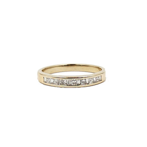 Estate Jewelry - 14K Yellow Gold Channel Diamond Ring | Manfredi Jewels