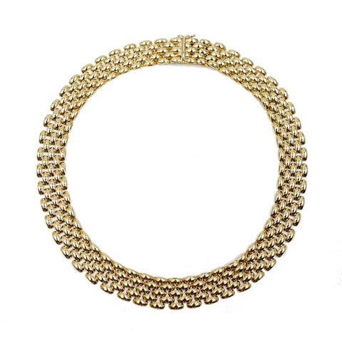 Solid gold deals cuban link choker