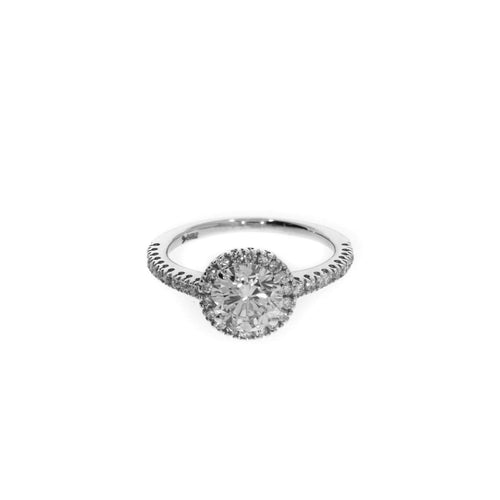 Estate Jewelry - 18K White Gold Diamond Engagement Ring | Manfredi Jewels