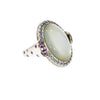 Estate Jewelry - 18K White Gold Reversible White/Pink Mother of Pearl Ring | Manfredi Jewels
