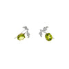 Estate Jewelry Estate Jewelry - 18K Yellow and White Gold Peidot Pavè Diamond Leaf Earrings | Manfredi Jewels