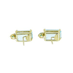 Estate Jewelry Estate Jewelry - 18K Yellow Gold Blue Topaz Emerald Earrings | Manfredi Jewels