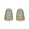 Estate Jewelry - 18K Yellow Gold Diamond pave Earrings and Ring set | Manfredi Jewels