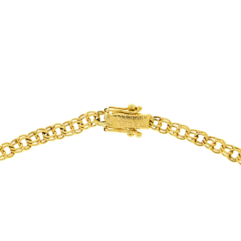 Estate Jewelry - 18K Yellow Gold Double Link Chain Necklace | Manfredi Jewels