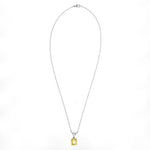 Estate Jewelry - 18K Yellow Gold Platinum Sapphire and Diamond Necklace | Manfredi Jewels