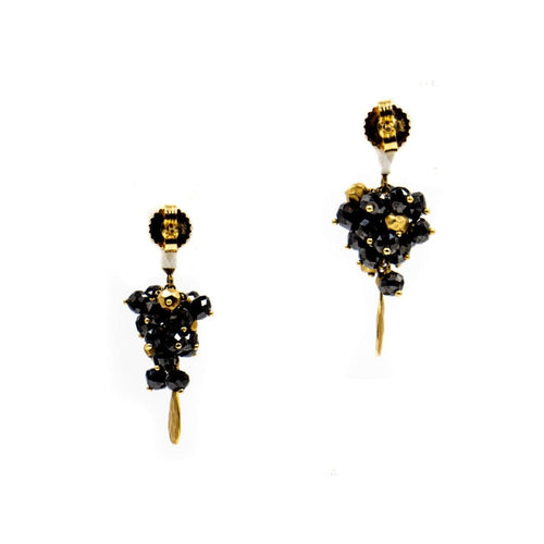 Estate Jewelry - 18k Yellow Gold Smoky Quartz Earrings | Manfredi Jewels