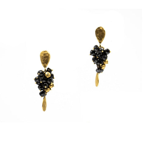 Estate Jewelry - 18k Yellow Gold Smoky Quartz Earrings | Manfredi Jewels