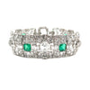 Estate Jewelry - 1920’s Art Deco Emerald & Diamond Bracelet | Manfredi Jewels