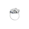 Estate Jewelry - Antique Platinum Diamond and Sapphire Ring | Manfredi Jewels