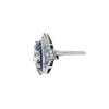 Estate Jewelry - Antique Platinum Diamond and Sapphire Ring | Manfredi Jewels