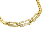 Estate Jewelry - Cartier 18K Yellow Gold Pavè Diamond Necklace | Manfredi Jewels